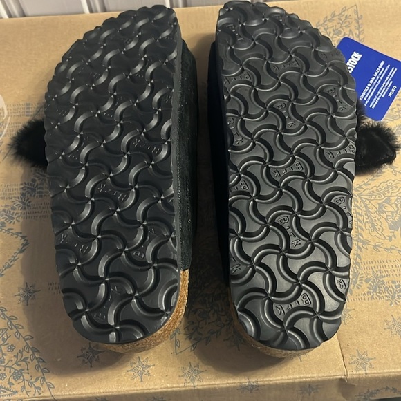 Birkenstock Arizona Shearling Suede Leather Size 7 NWT - Picture 8 of 13